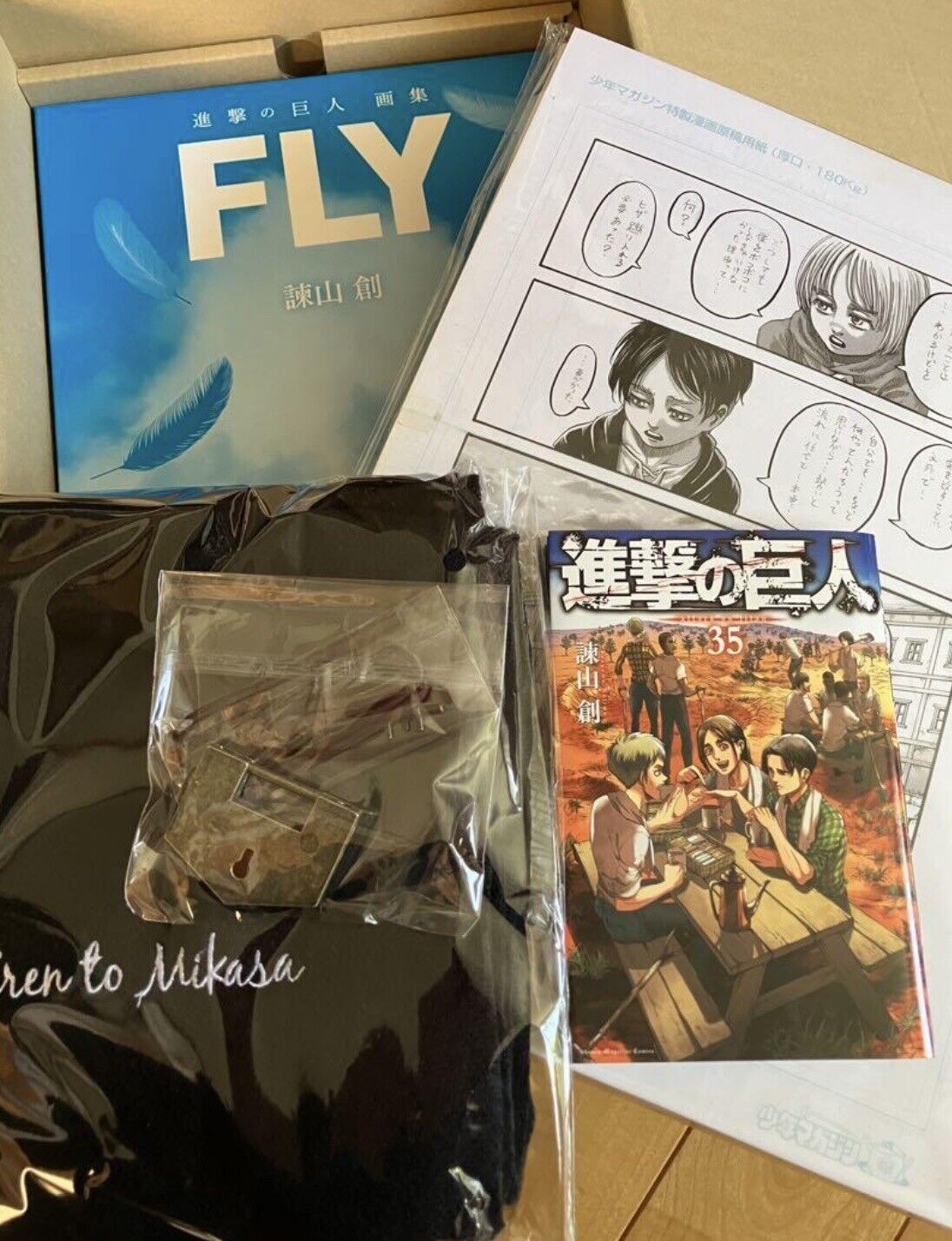 The Attack on Titan Artbook FLY complete set  New