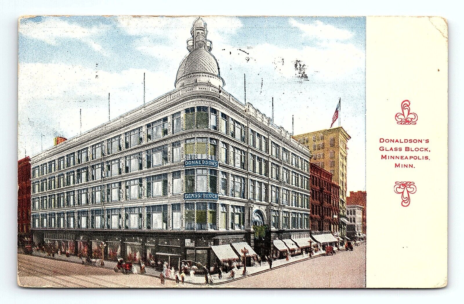 Donaldson\'s Glass Block Minneapolis Minnesota MN Vintage Postcard