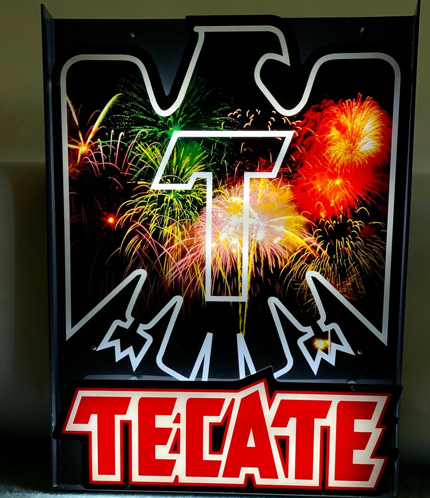 Rare Vintage Tecate Beer Fireworks Sign Limited Edition 