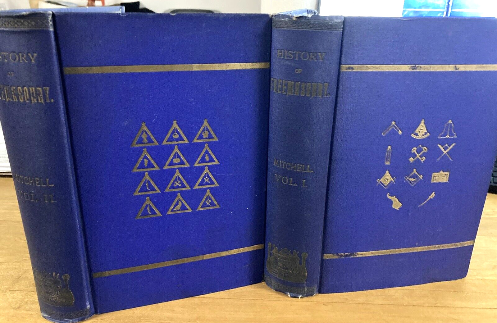 HISTORY of FREEMASONRY by J.W.S.MITCHELL,M.D.-1890-TWO-2-VOLUMES
