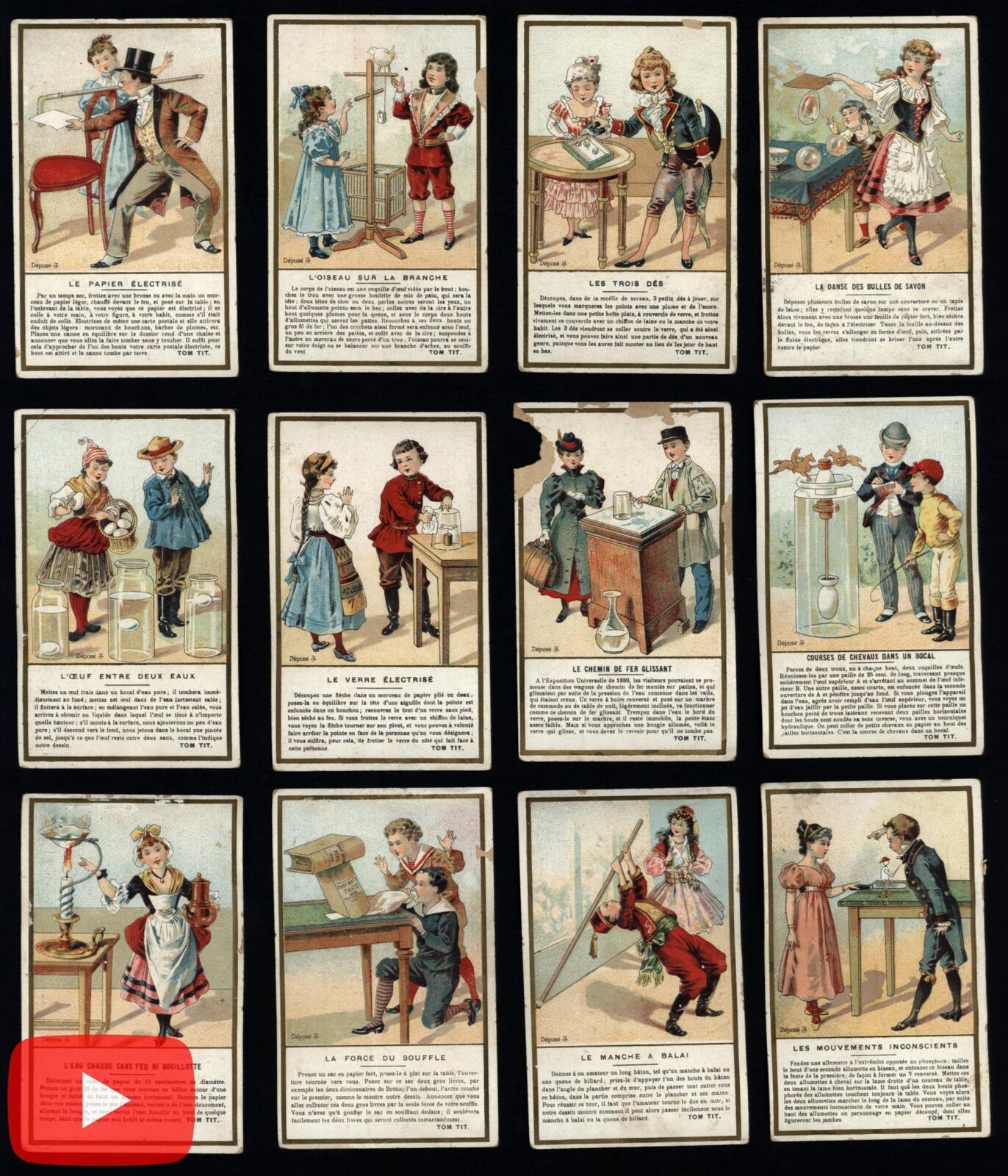 Chocolate trade cards Paris c.1900 collection 23 children playing harlequins