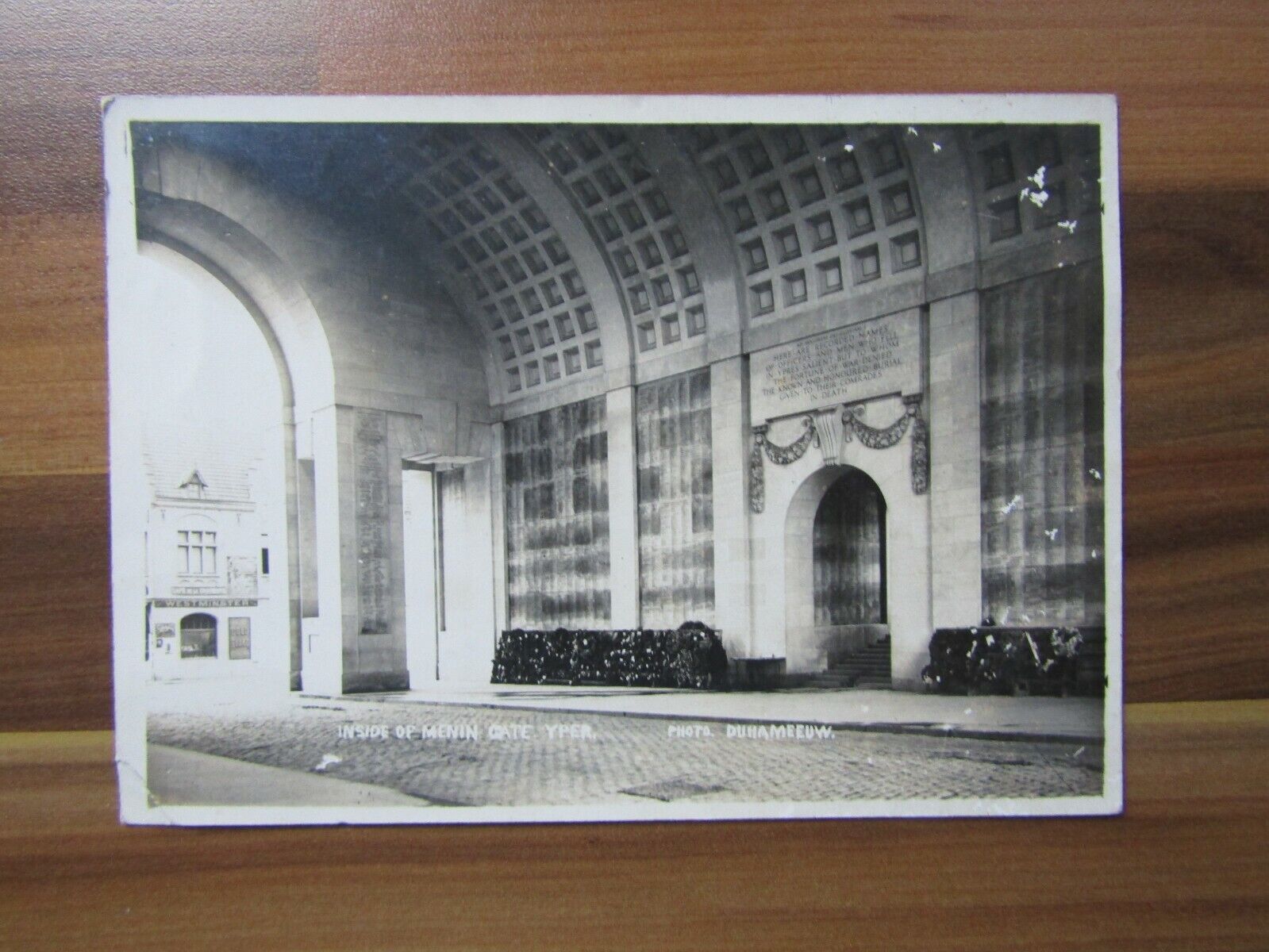 WW2 era military photograph - Inside of Menin Gate - Yper - France