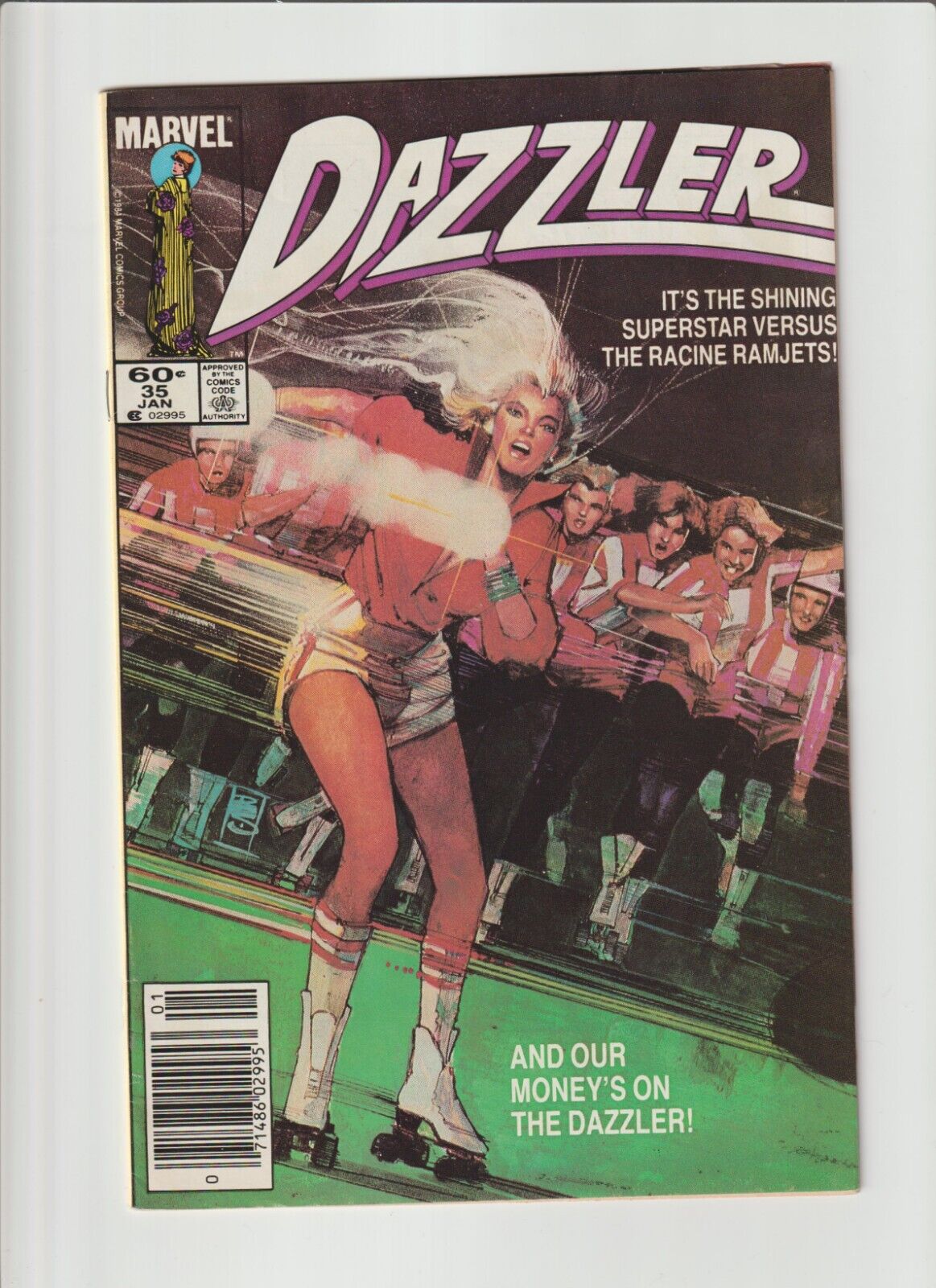 DAZZLER #35 ( 1985) THE RACINE RAMJETS Bill Sienkiewicz cover Newsstand