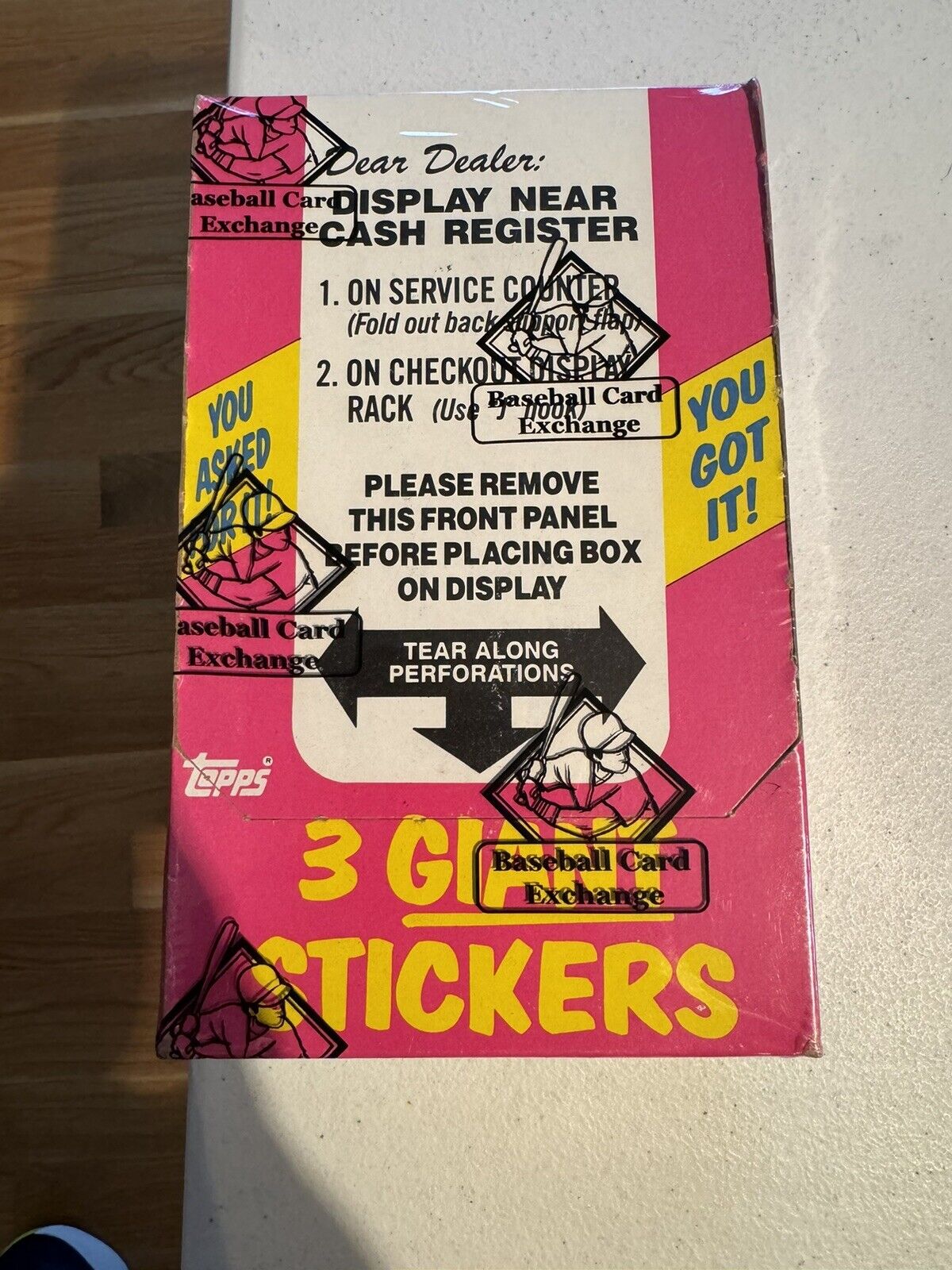 1986 Garbage Pail Kids Series 1 Giant Stickers Topps Wax Box BBCE Wrapped