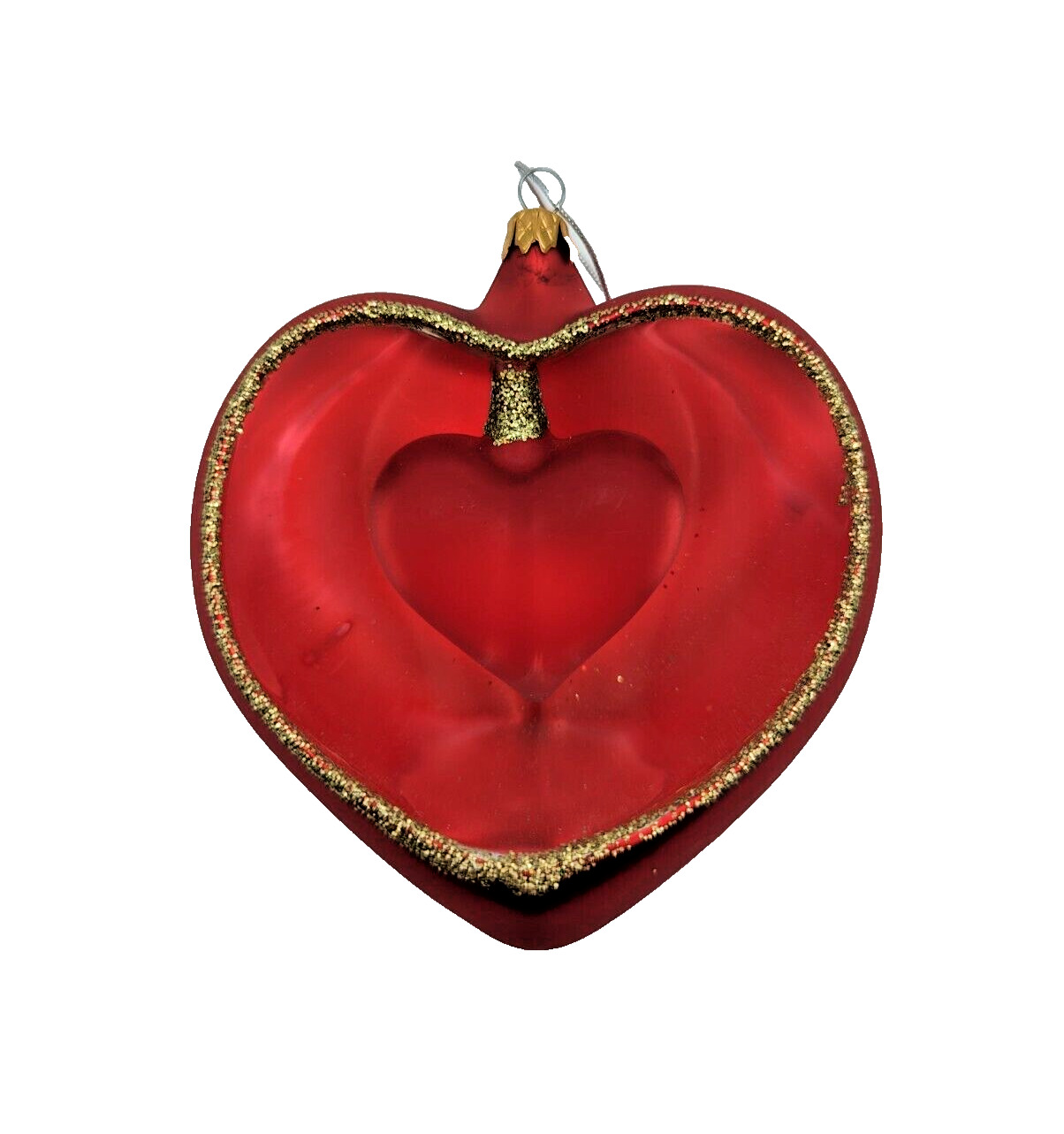 Kurt Adler Double Heart Glass Ornament