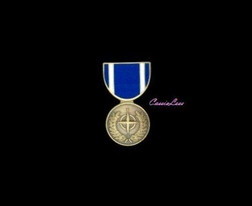  NATO Service Medal Pins + a custom promo pin 
