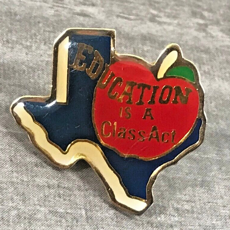 Texas Education Is A Class Act Lapel Hat Jacket Vest Shirt Backpack Bag Pin