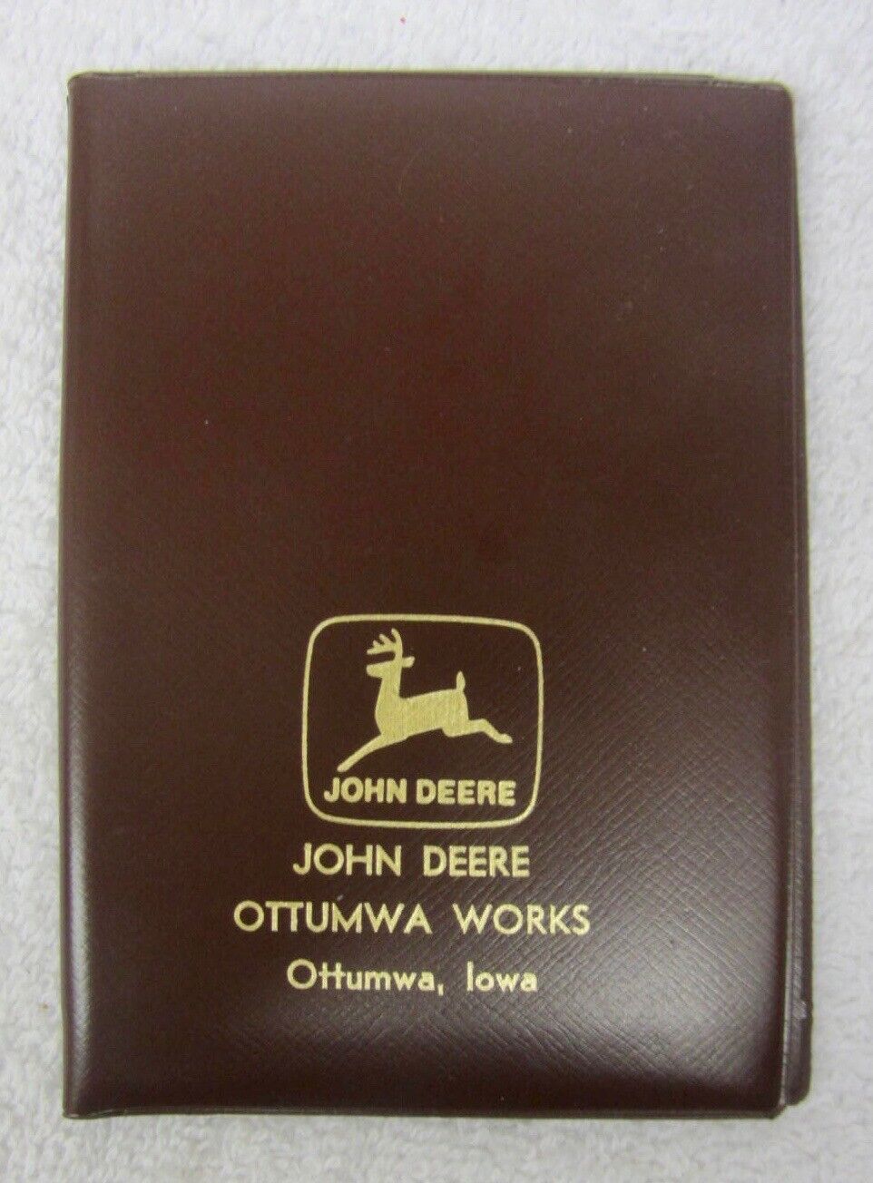 Vintage JOHN DEERE Tractor OTTUMWA WORKS Old Logo DESK NOTE PAD Factory Gen Mgr