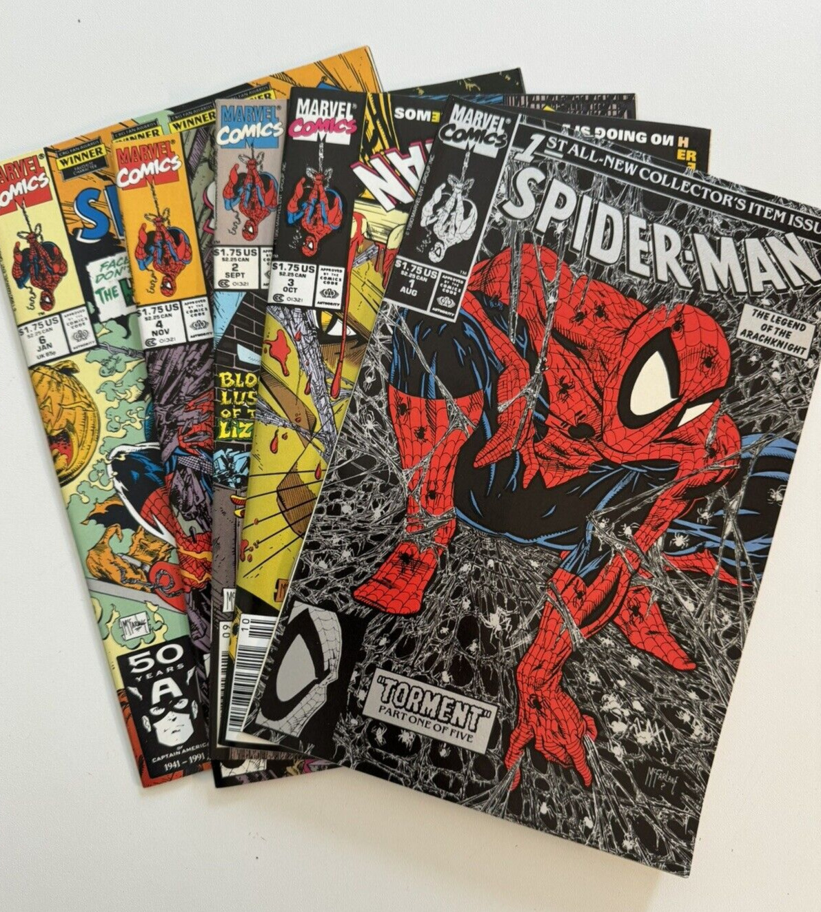 Spider-Man #1 2 3 4 6 Torment Comic Book Lot (Marvel, 1990) Todd Mcfarlane