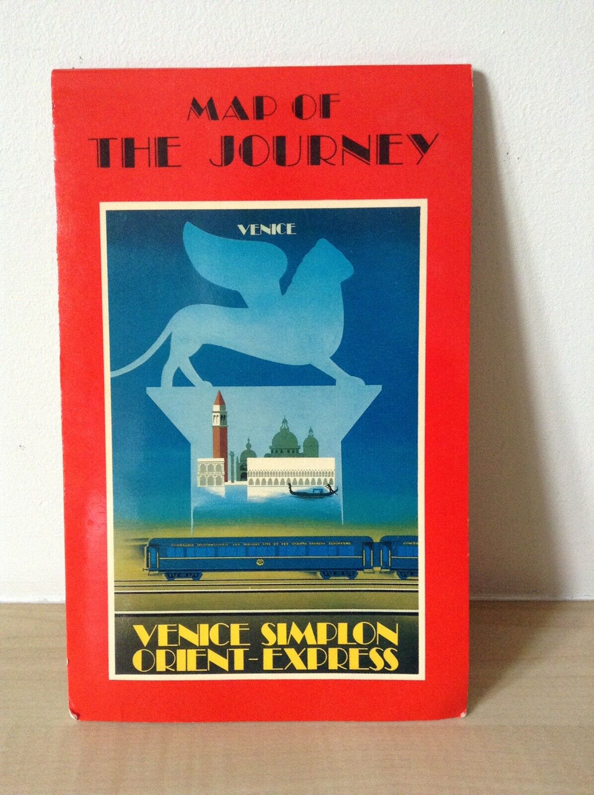 Rare Vintage Venice Simplon Orient-Express Foldable Map of the journey. Used. GC