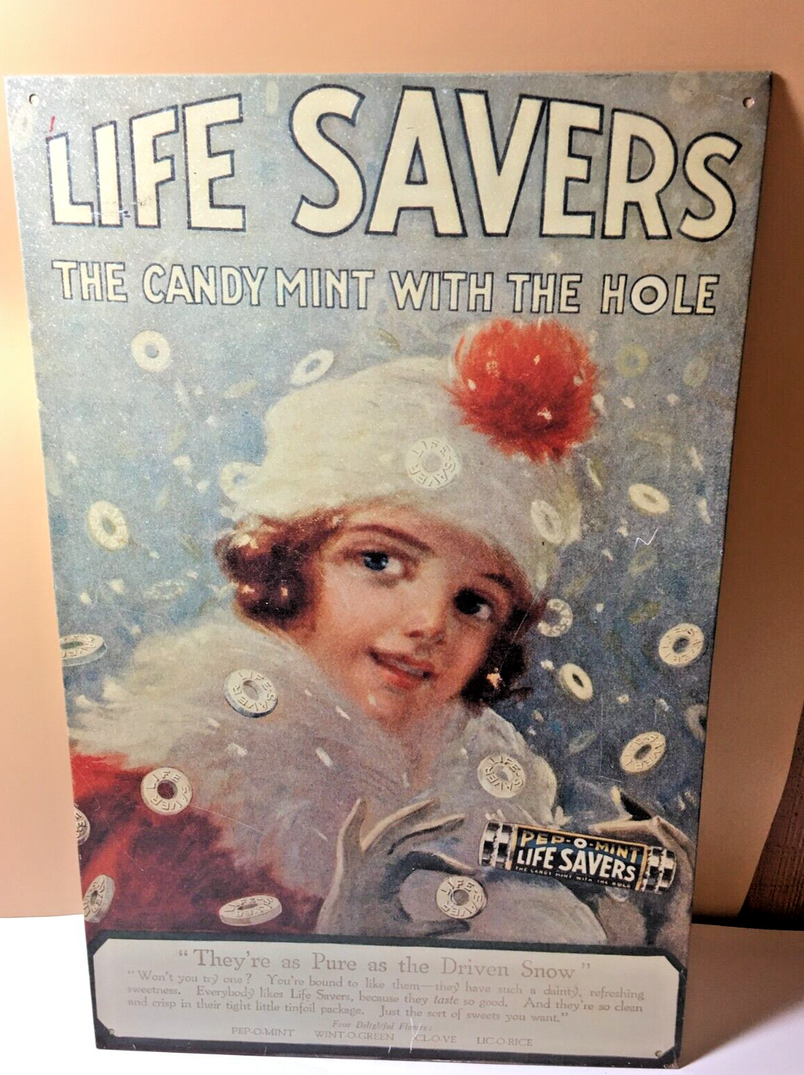 Life Savers Candy Pastel Metal Sign - Nabisco 1996 -  10\