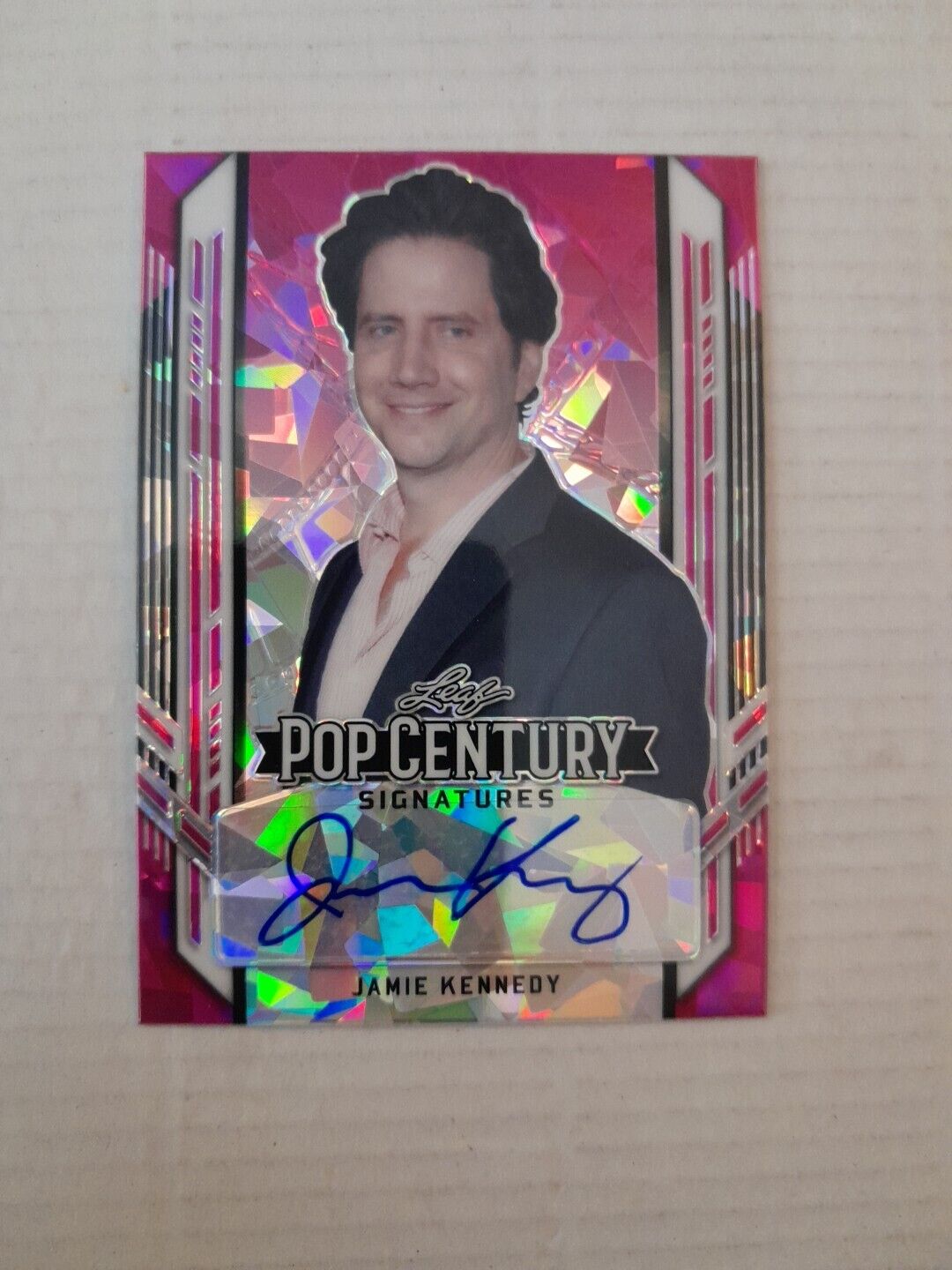 Jamie Kennedy /10 Crystal Pink Autograph Card 2021 Leaf Pop Century