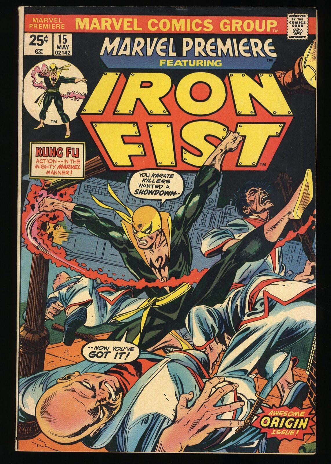 Marvel Premiere #15 VF- 7.5 1st Appearance Origin Iron Fist Marvel 1974