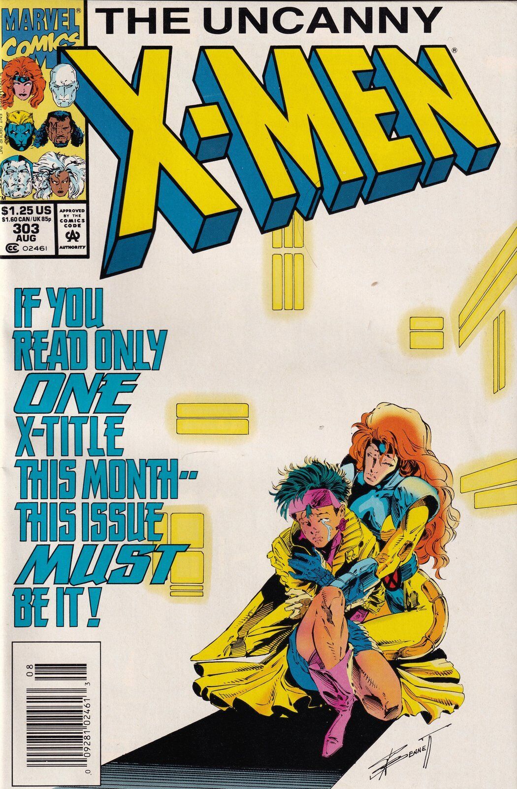 The Uncanny X-Men #303 Newsstand Cover (1981-2011) Marvel Comics