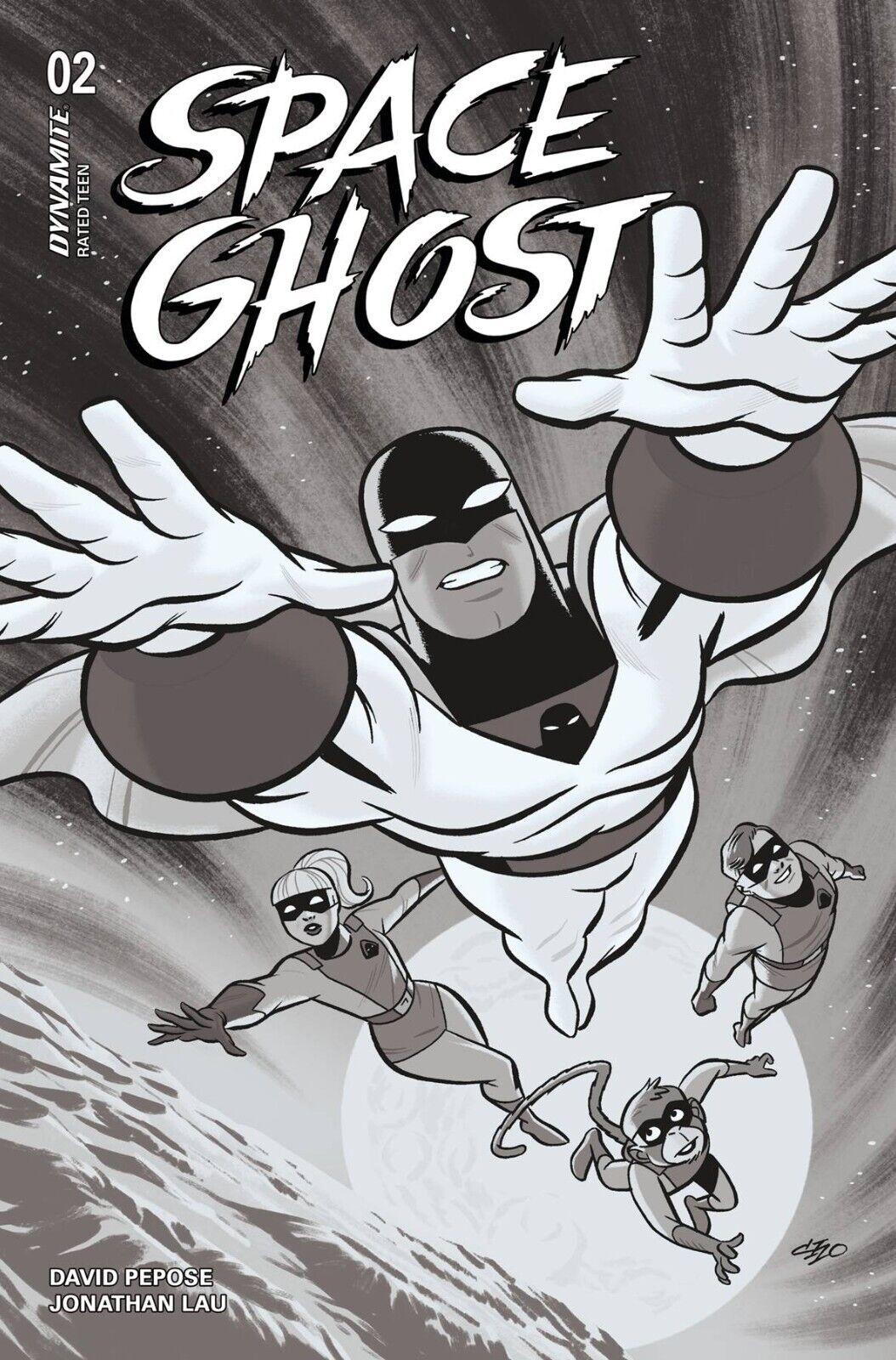 Space Ghost #2 Cover O 1:20 Frank Cho B&W Variant
