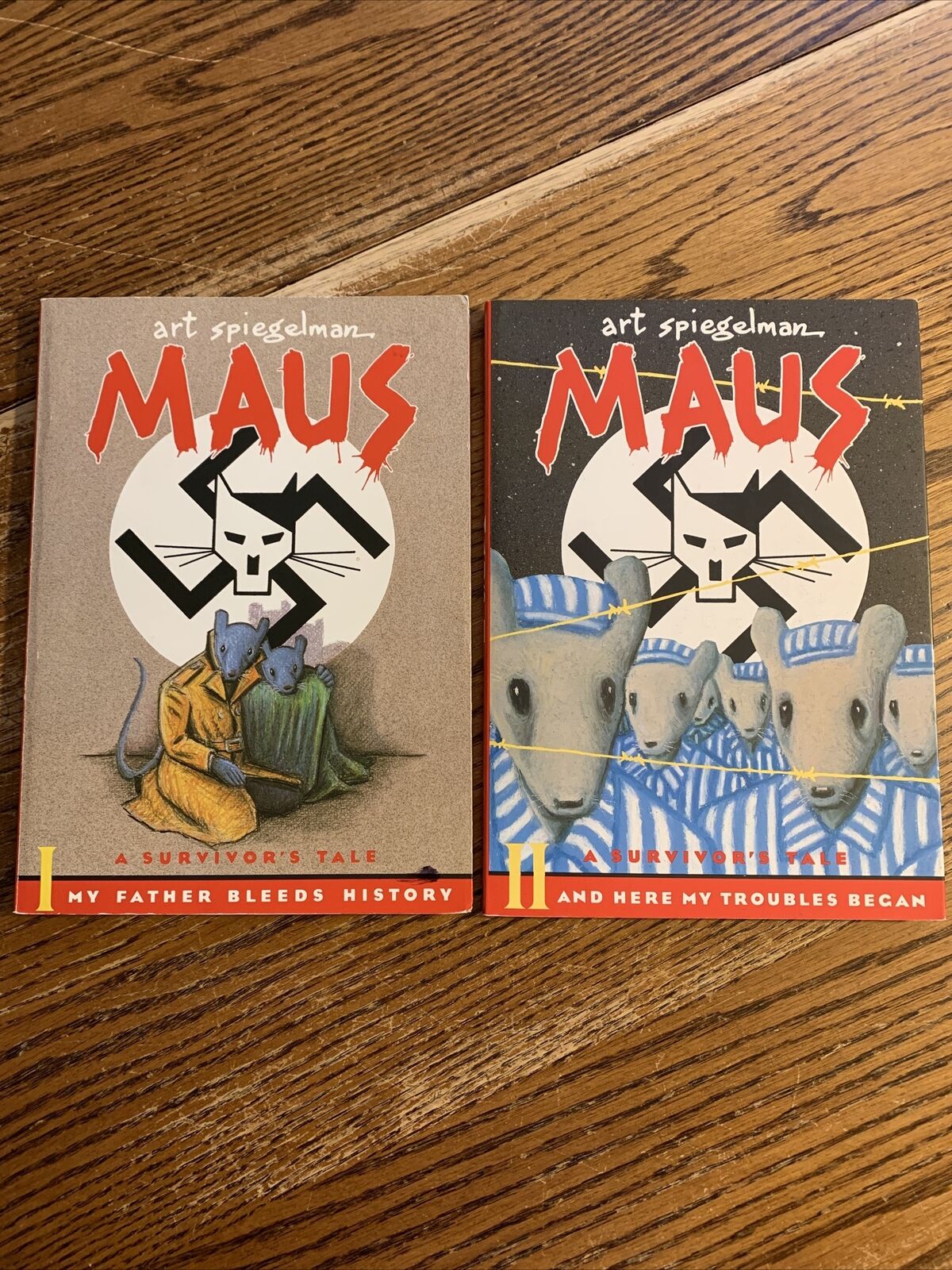 Maus Vol. 1-2 Art Spiegelman Graphic Novel Holocaust WW2 World War II