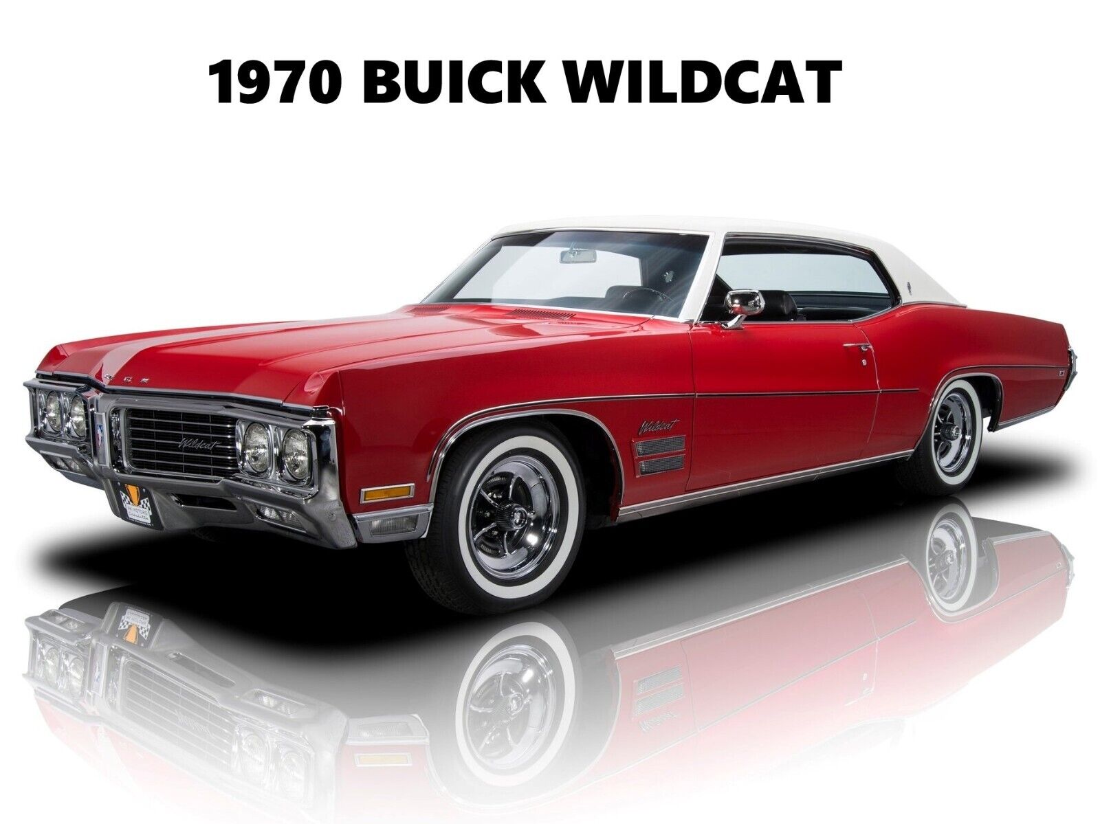 1970 Buick Wildcat NEW Metal Sign: Original Look in Red & White - Large Size