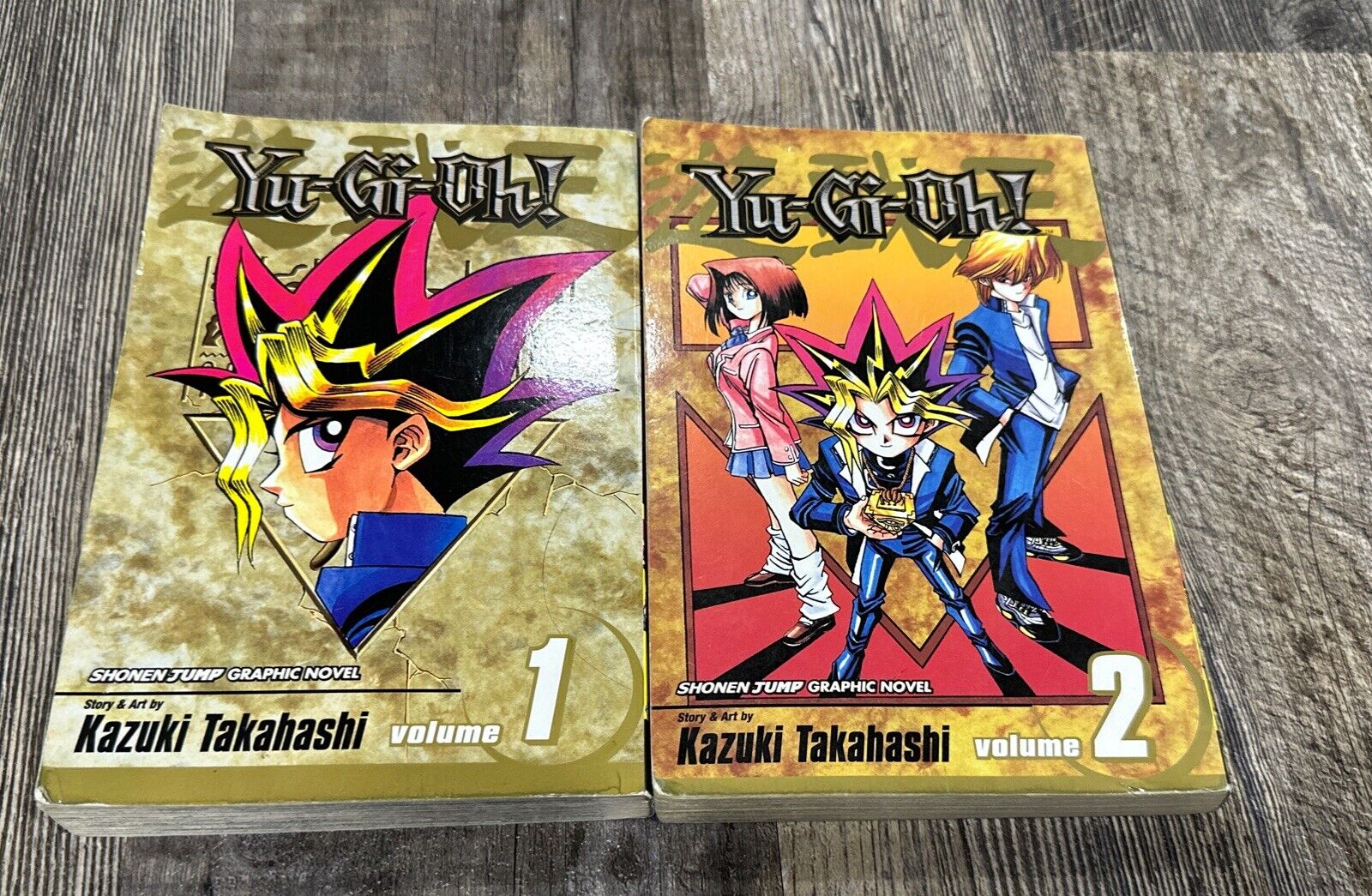 Yu-Gi-Oh Manga Vol 1 2 1-2 Kazuki Takahashi Shonen Jump 2004 Viz Manga Set Lot