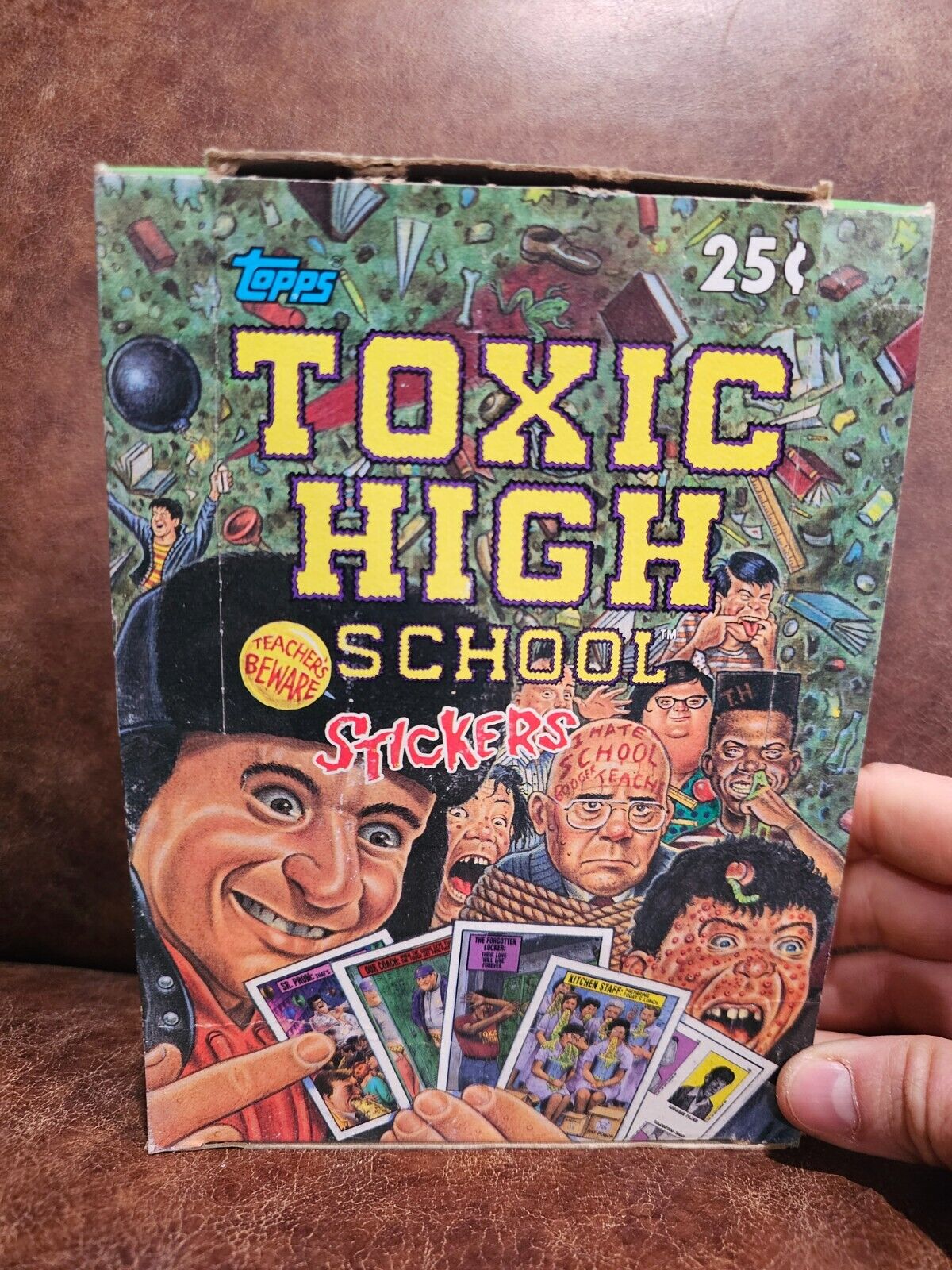 Vintage Toxic High School Sticker Card Box 48 SEALED Packs Topps 1991