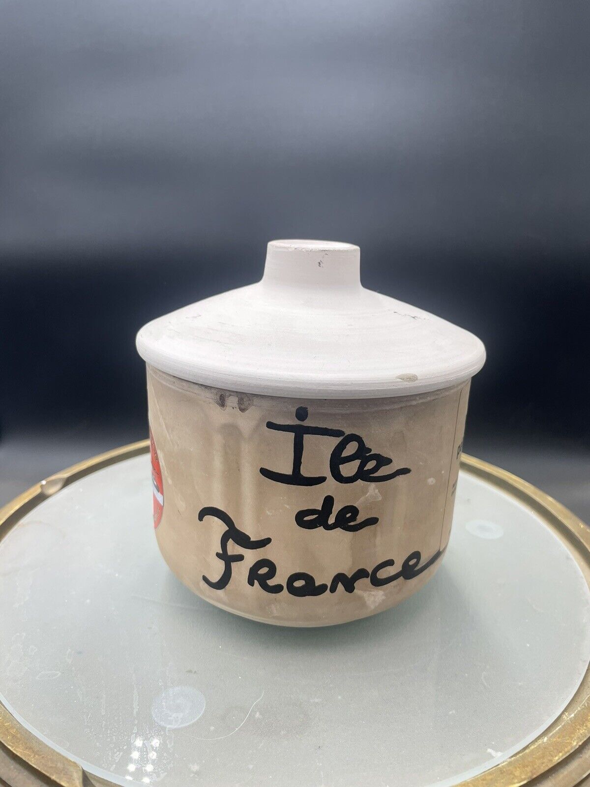 French Pate With Cognac Ile De France Clay Pot 14oz 4.5” Made In France