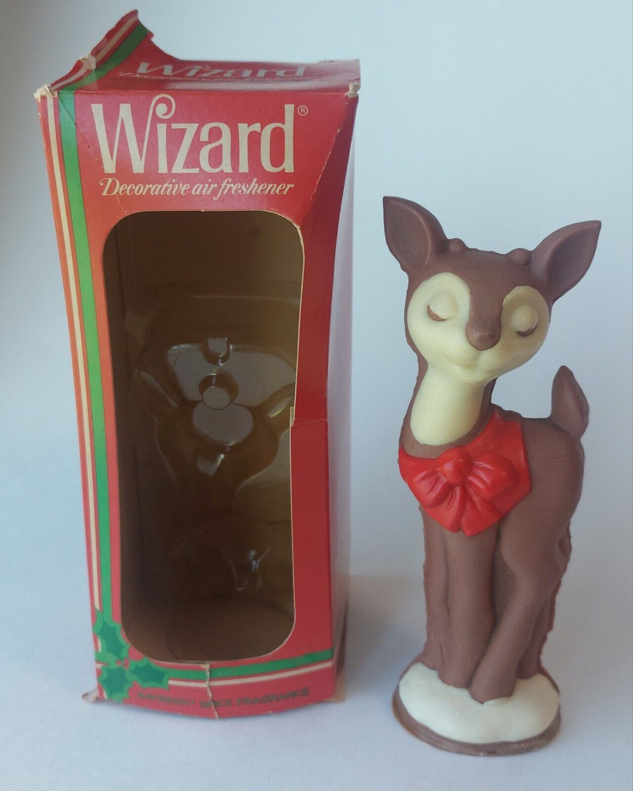 Vintage Wizard Decorative Air Freshener Christmas Deer 1982 With Box
