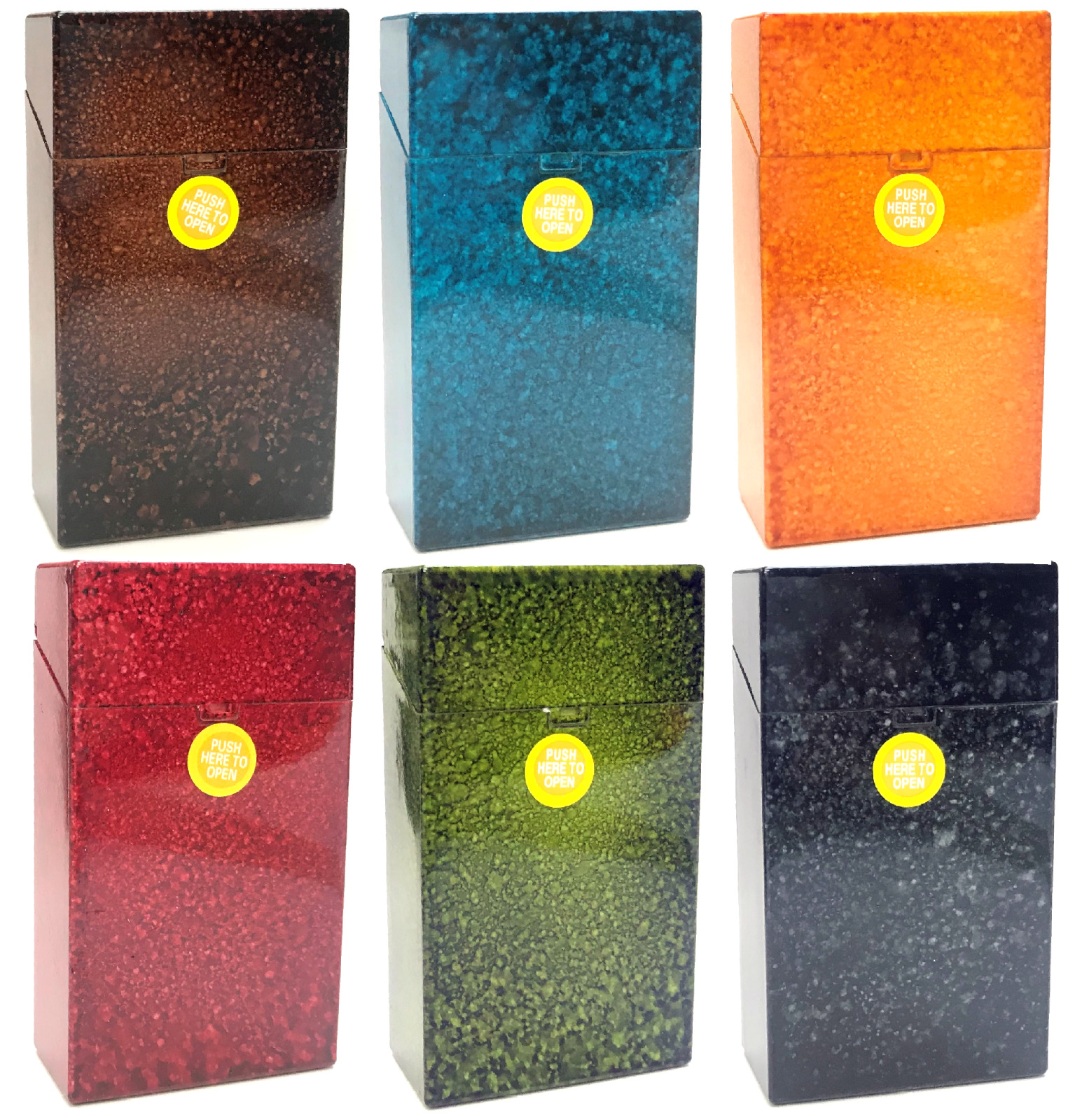 Eclipse Speckled Design Hard Plastic Crushproof Cigarette Case, 2ct, 100s, M11-2