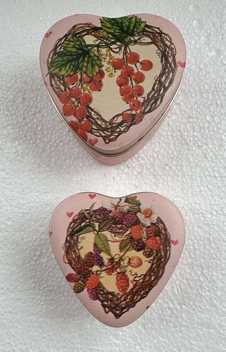 ENESCO “Country Essence” Stackable Tin Heart Trinket Holder (2 Hearts)