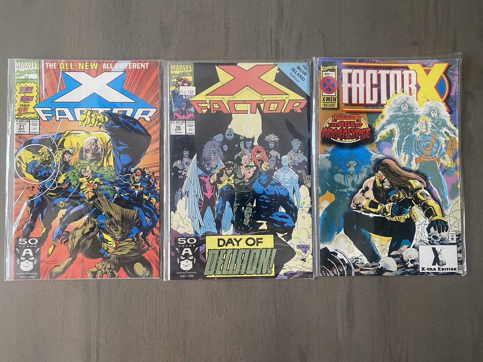 Vintage 1990s Marvel Comics X Factor - Lot of 3 - #70, 71 & X-Tra Edition