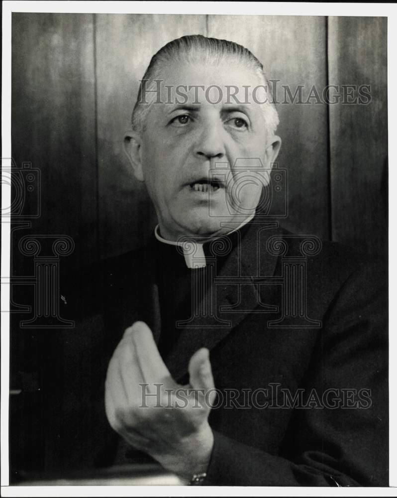 1970 Press Photo Cardinal Leon Suenens of Belgium at news conference, New York
