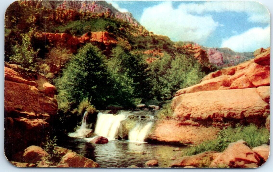 Postcard - A Mountain Waterfall