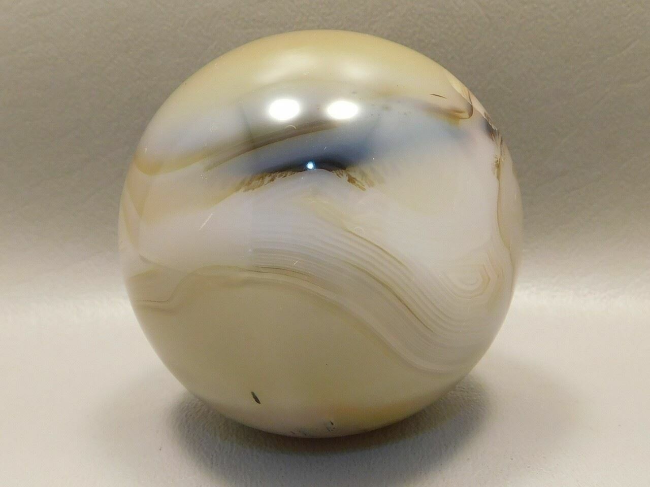 Agate Stone Sphere 2.6 inch Mineral Ball Polished Rock #O5