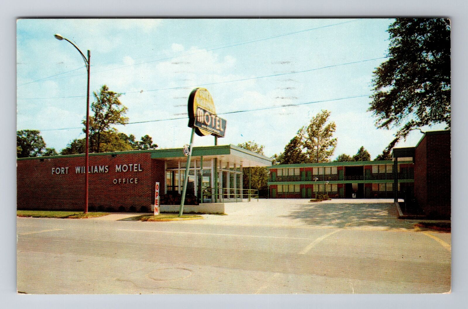 Sylacauga AL-Alabama, Ft Williams Motel, Advertising, Vintage c1958 Postcard