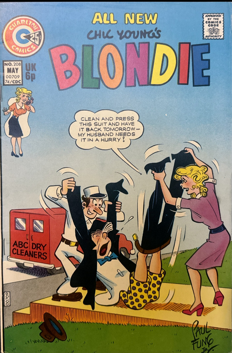 Blondie Comics #208: Dry Cleaned: Pressed: Bagged: Boarded: FN-VF 7.0