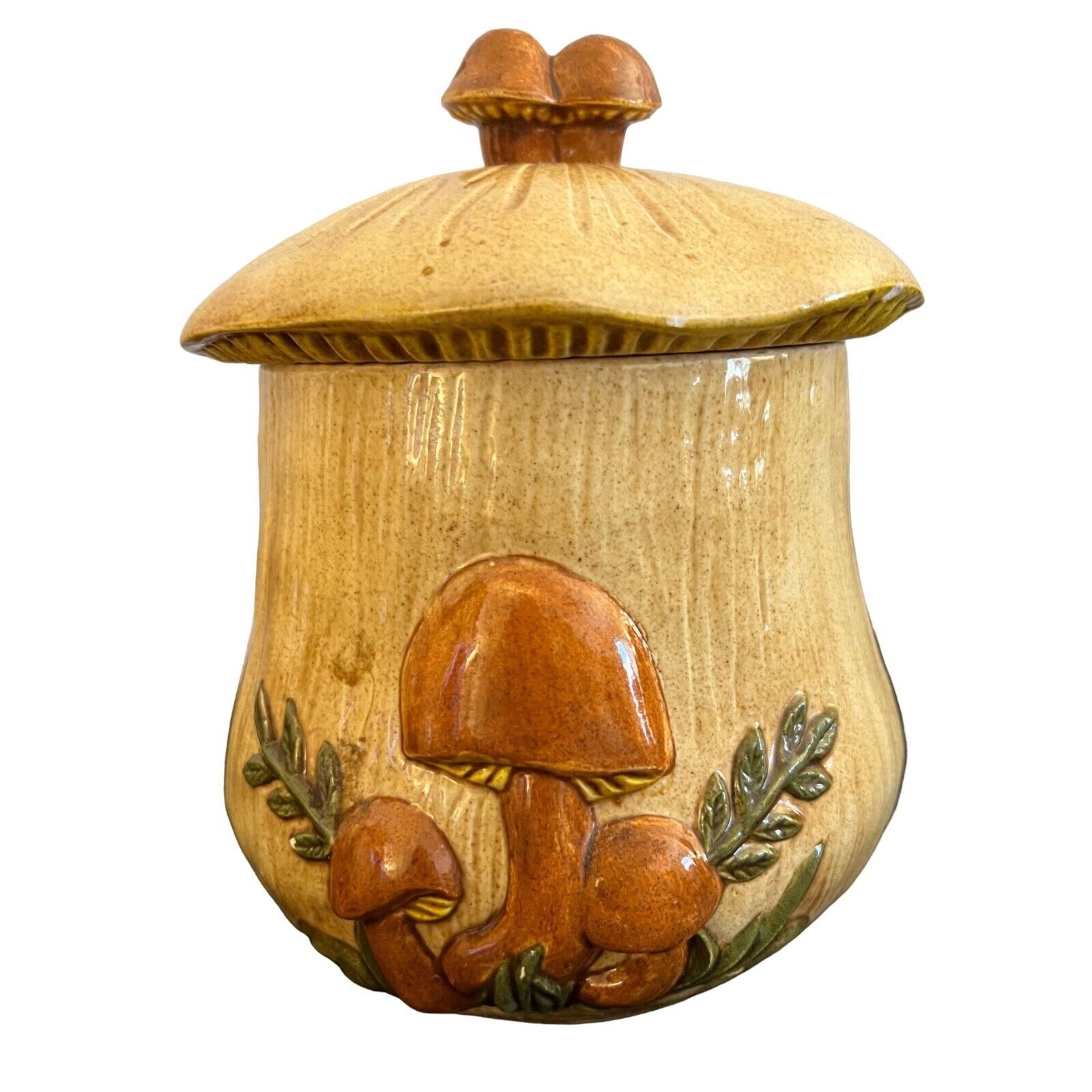Vintage Arnel\'s Mushroom Ceramic Canister
