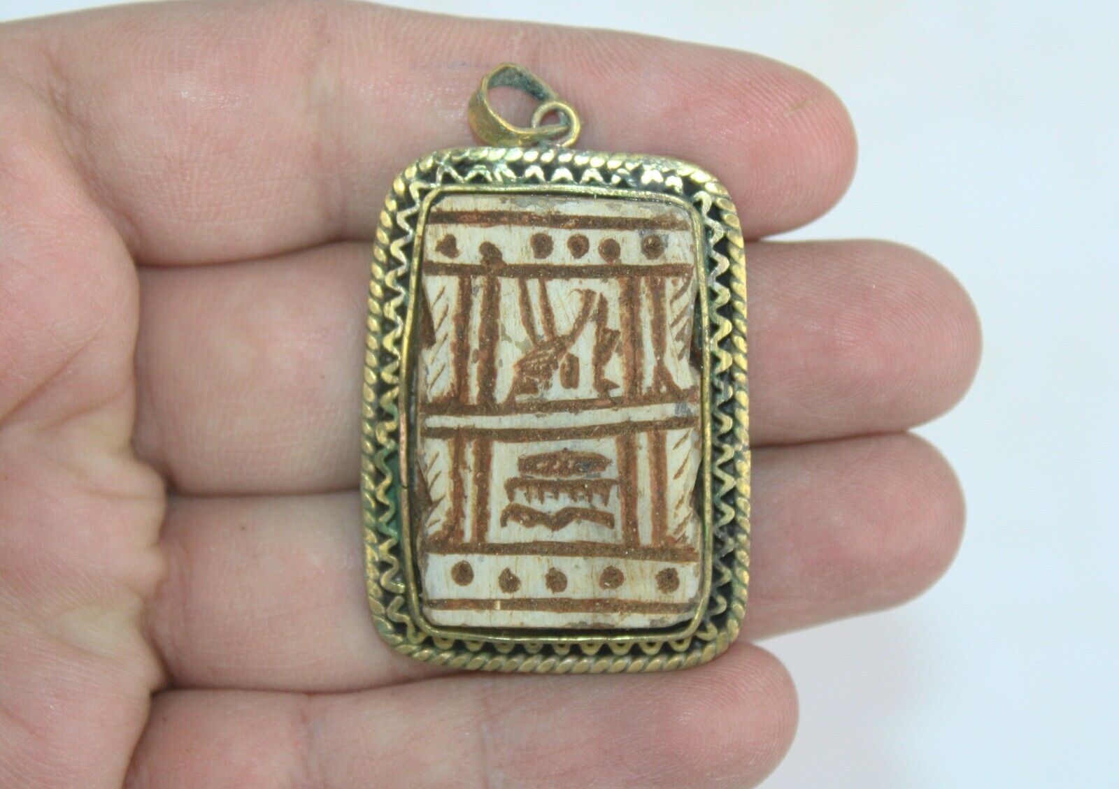 Rare Ancient Egyptian Pharaonic Stone Pendant Amulet For Magical Protection BC
