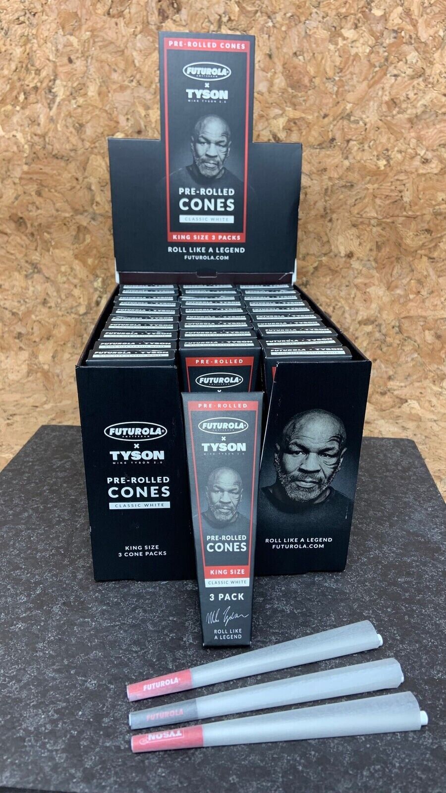 Futurola x Tyson 2.0 | 10X- 3pk King Size Pre-Rolled 30 Cones