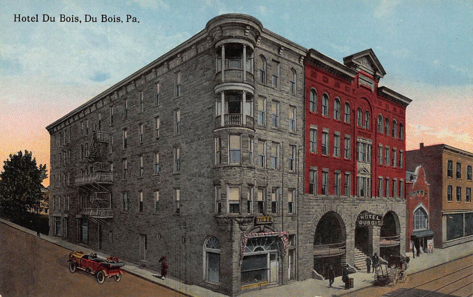 Hotel Du Bois, Du Bois, Pennsylvania, 1914 postcard, unused