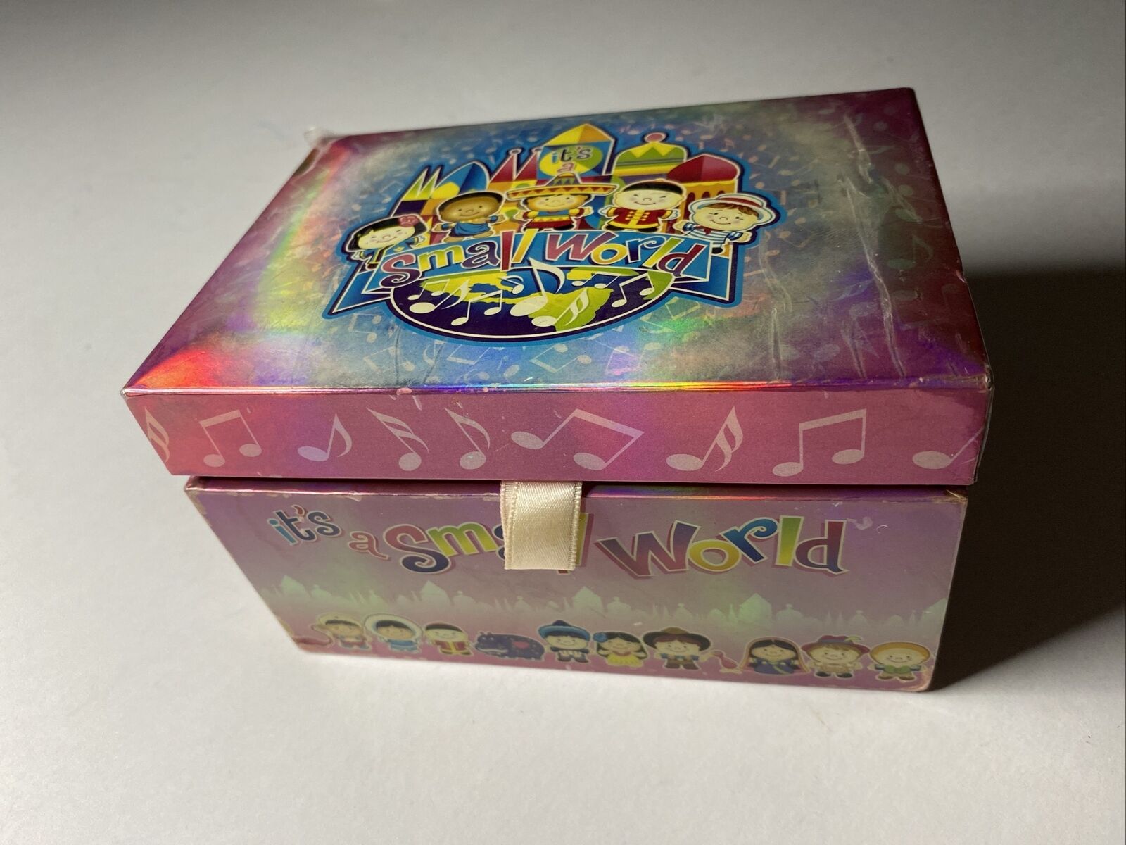 Its A Small World Music Trinket Jewelry Box 50th Anniversary? WORKS Read Desc