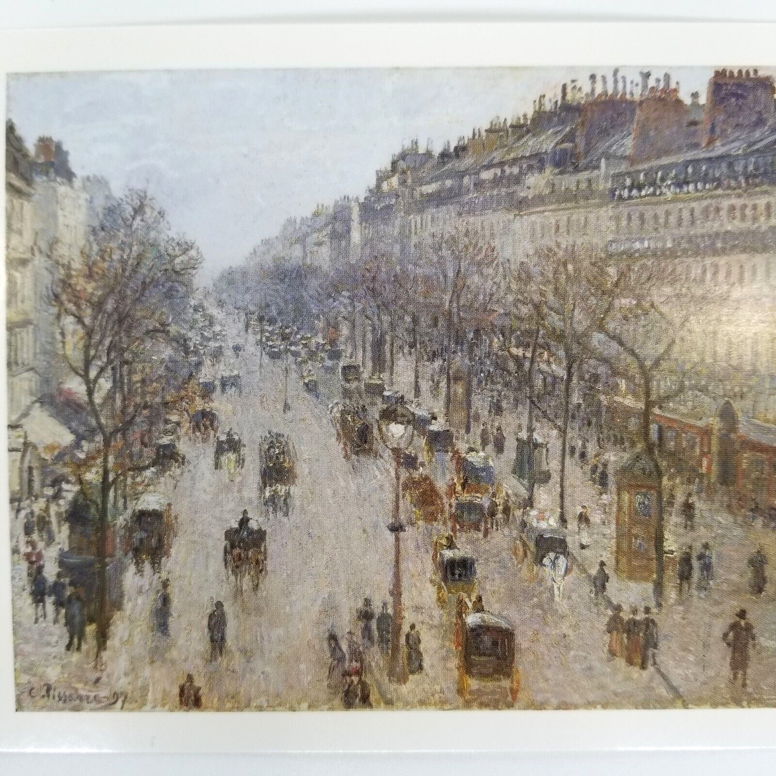 Camille Pissarro Boulevard Montmartre Winter Morning 1897 Oil Painting Postcard