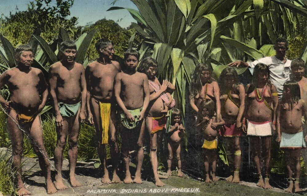 british guiana, Guyana, Demerara, Kaieteur Falls, Palamina Indians (1910s)