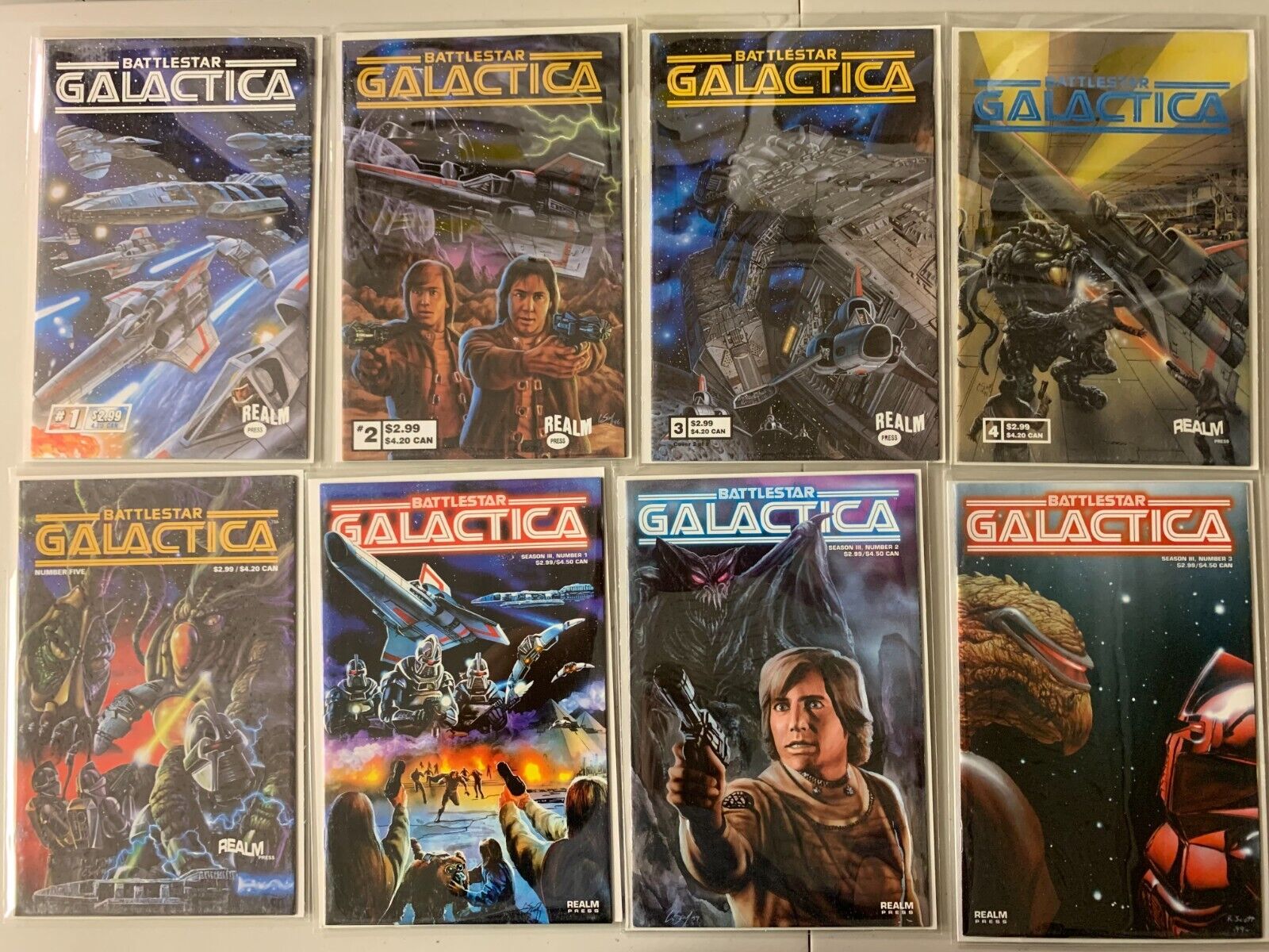 Battlestar Galactica comics lot Realm, Dynamite, Maximum Press 35 diff NM