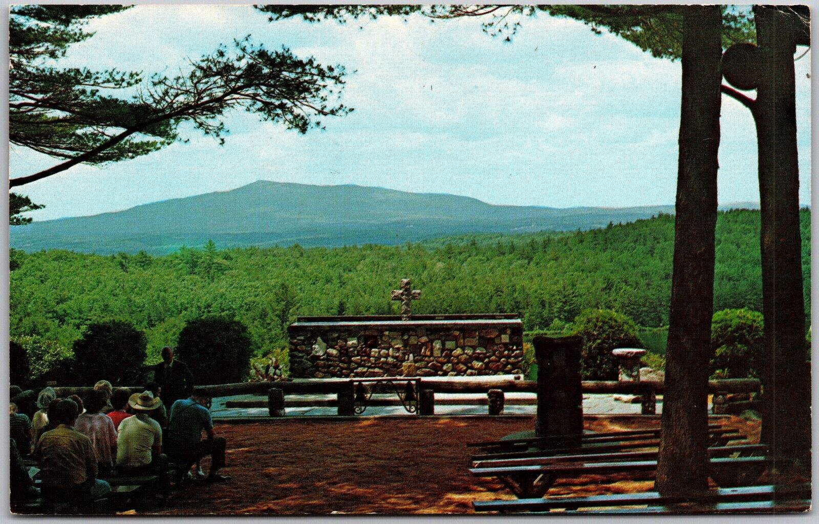 Postcard Vintage Chrome International Shrine Majestic Panorama New Hampshire NH