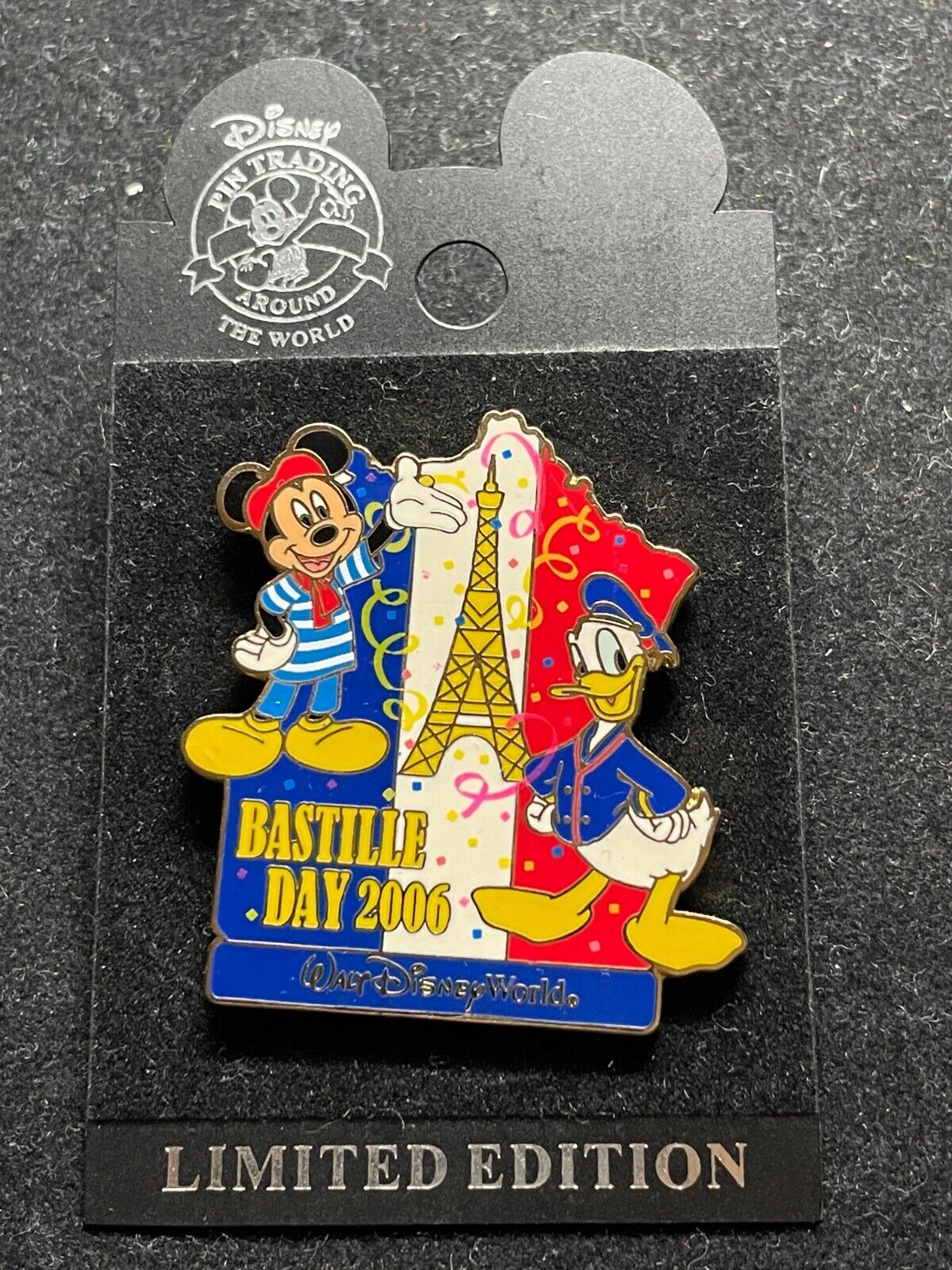 Disney Pin - WDW - Bastille Day 2006 - Mickey Mouse and Donald Duck 48204 LE 500