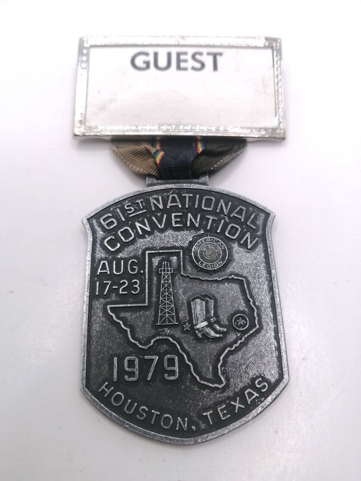 American Legion 61st National Convention Medal 1979 Houston Texas Vintage Guest