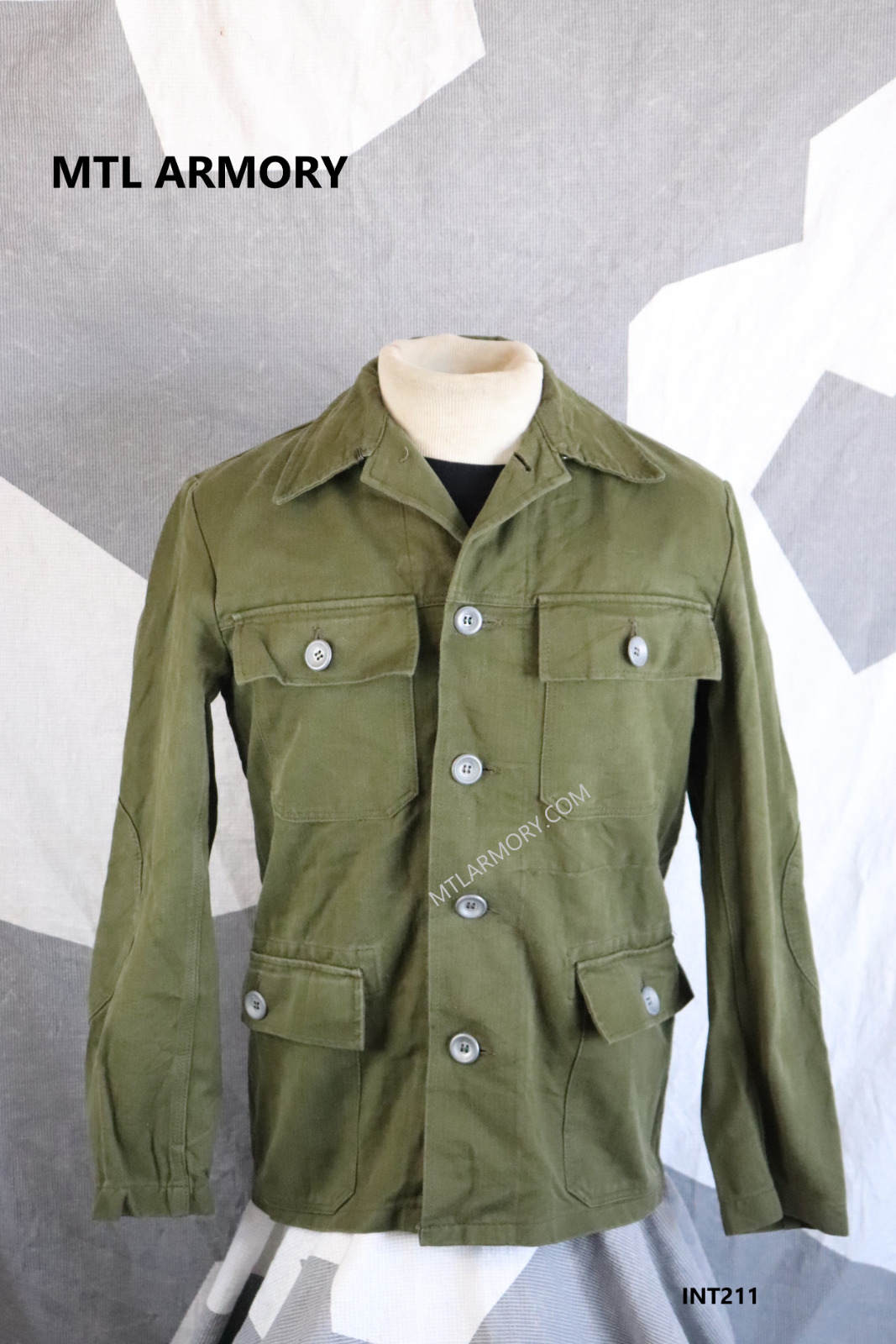 VTG GERMAN ARMY 80'S JACKET WITH METAL DISH BUTTONS ( MTL ARMORY )