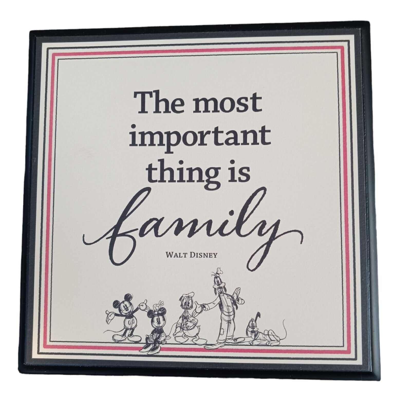 Hallmark Disney Plaque The Most Important Thing Is Family Mickey Mouse Fab Five
