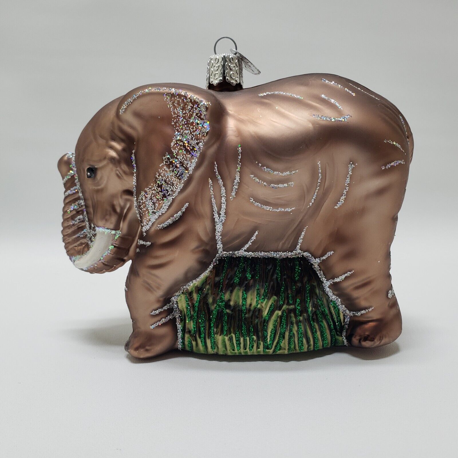 Blown Glass Elephant Ornament by Old World Christmas