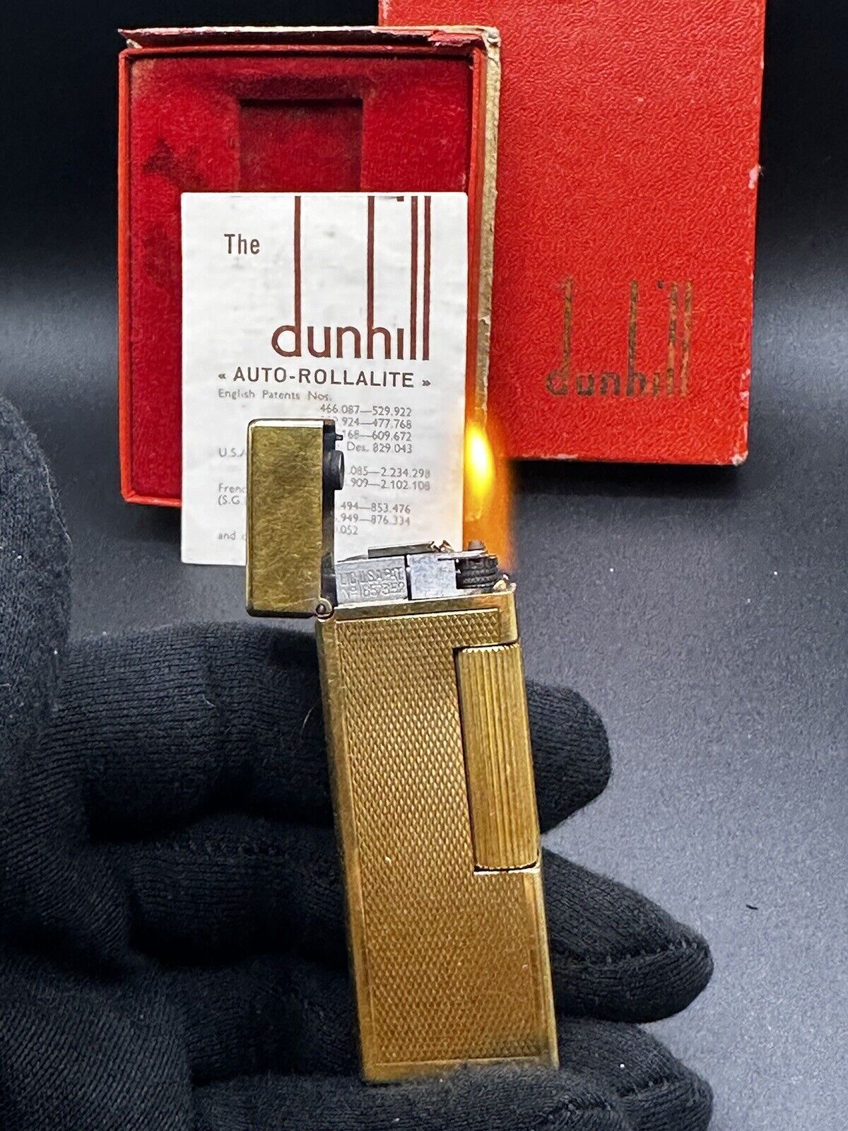 Rare Dunhill Auto Rollalite Lighter With Box