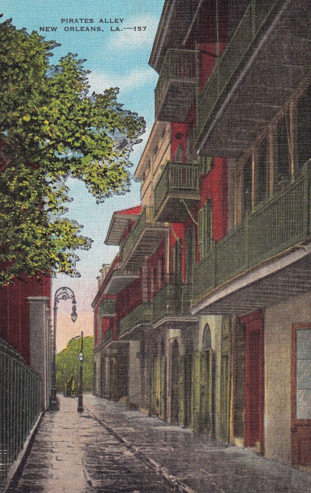 New Orleans Louisiana LA Pirates Alley Postcard D06