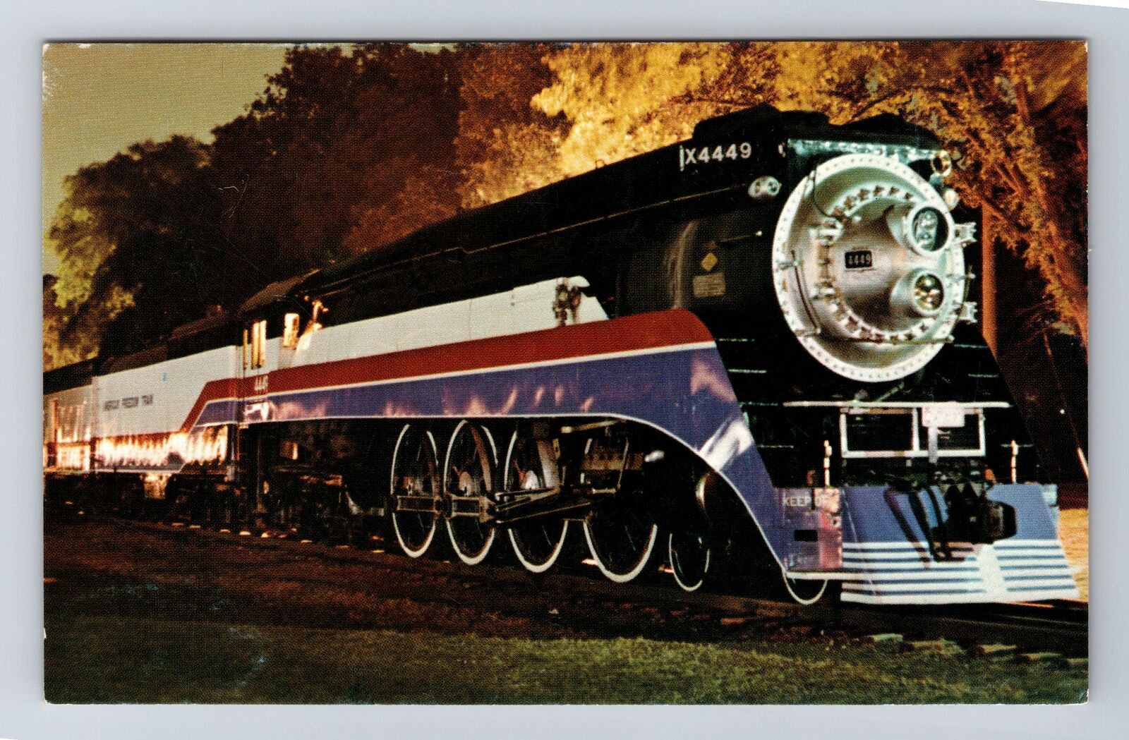 American Freedom Train #4449, Train Transportation, Antique Vintage Postcard